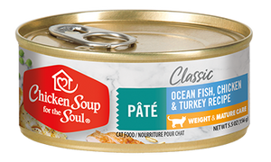 Chicken Soup - Weight Care & Mature Ocean Fish, Chicken & Turkey Pate Wet Cat Food