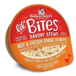 Stella & Chewy's - Lil’ Bites Savory Stews Beef & Chicken Dinner in Broth for Dogs