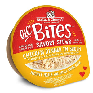Stella & Chewy's - Lil’ Bites Savory Stews Chicken Dinner in Broth for Dogs