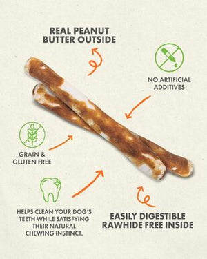 Canine Naturals - Hide Free Peanut Butter Dog Chews