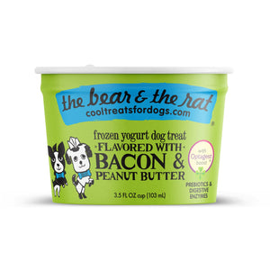 The Bear and The Rat - Frozen Bacon & Peanut Butter Yogurt Dog Treat - PICKUP ONLY