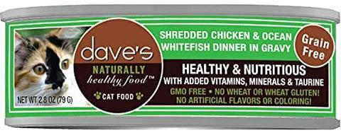 Dave's - Shredded Chicken & Ocean Whitefish Dinner in Gravy Wet Cat Food