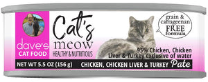 Dave's - Cat's Meow 95% Chicken, Chicken Liver, & Turkey Pate Wet Cat Food