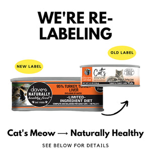 Dave's - Cat’s Meow 95% Turkey & Turkey Liver Pate Wet Cat Food