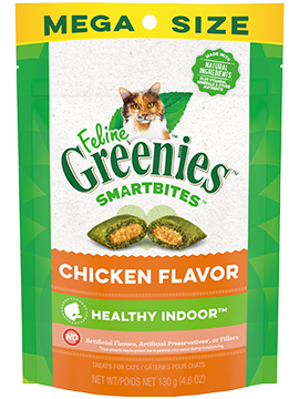 Feline Greenies - Smartbites Hairball Control/Indoor Care Chicken Flavor