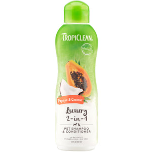 Tropiclean - Papaya & Coconut Luxury 2-in-1 Shampoo & Conditioner for Pets