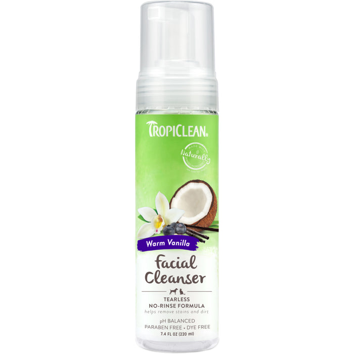 TropiClean - Warm Vanilla Waterless Facial Cleanser for Pets