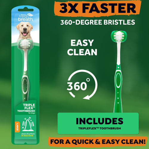 TropiClean Tripleflex Toothbrush for Dogs Altoona IA Des Moines IA Urbandale IA West Des Moines IA Bone a Patreat