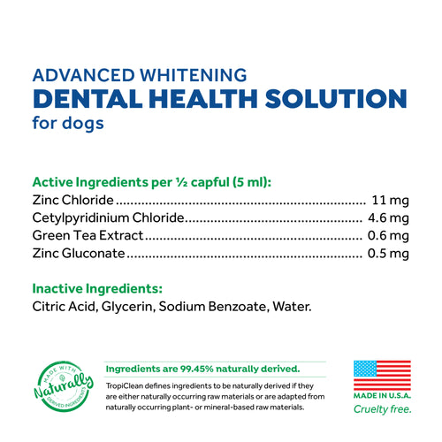 TropiClean - Advanced Whitening Dental Health Solution for Dogs